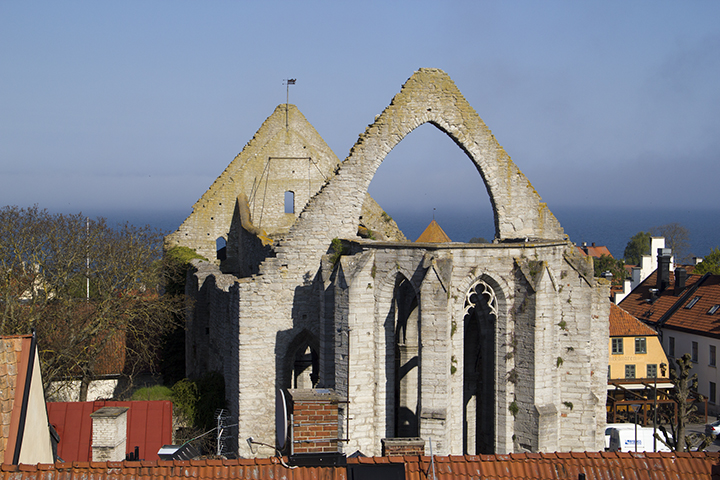 Ruins of Santa Katerina in the heart of Visby