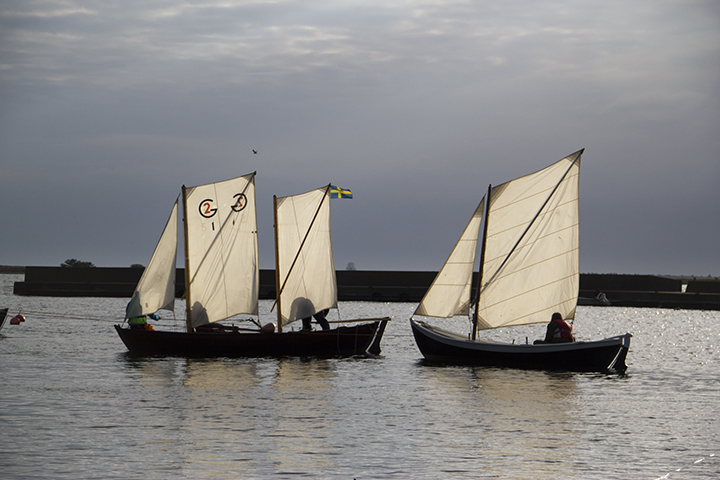 The old wooden boats at the Västergarn sailing club
