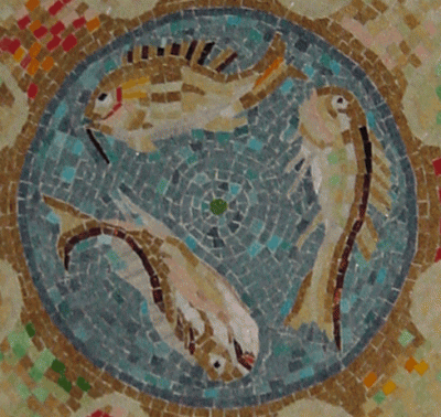 Roman Fish Mosaic Detail