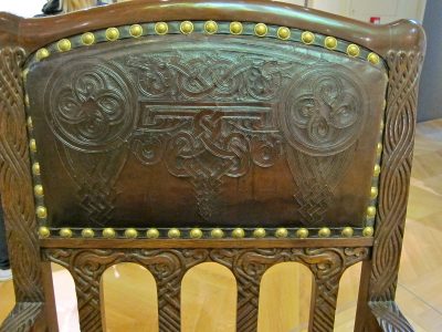 Tiffany Viking Revival Chair Detail