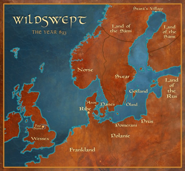Wildswept: Map of Scandinavia and England 893