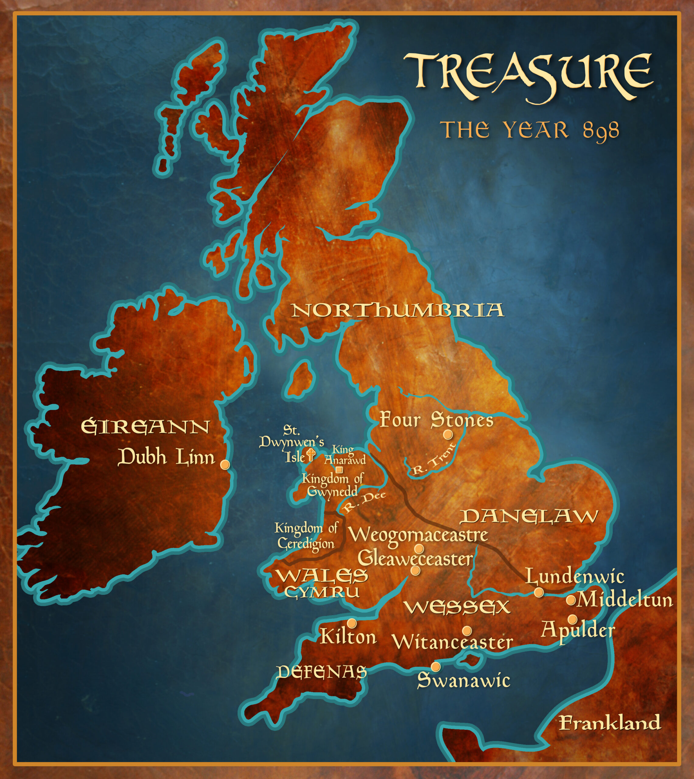 Treasure: Map of England 898