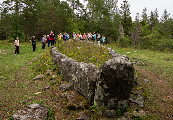 Guests at Gotland ship setting - Photo by Tour guest Chris Strauss